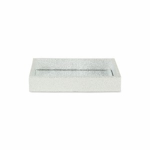 HomeRoots 10" Silver Rectangular Wood Handmade Tray - 1 of 4