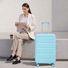 ChicFurnit Luggage Durable ABS Spinner Wheel Luggage with Lock for Easy Travel, Blue, 19.88"*11.81"*30.31" - 2 of 4