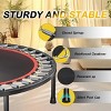 INFURNIC Trampolines 40inch Foldable Fitness Trampoline with Adjustable Handle and Durable Springs, Black, 40"*40"*44" - 3 of 4