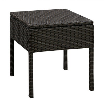 Mocha Wicker 2-Person Conversation Set with Khaki Cushions