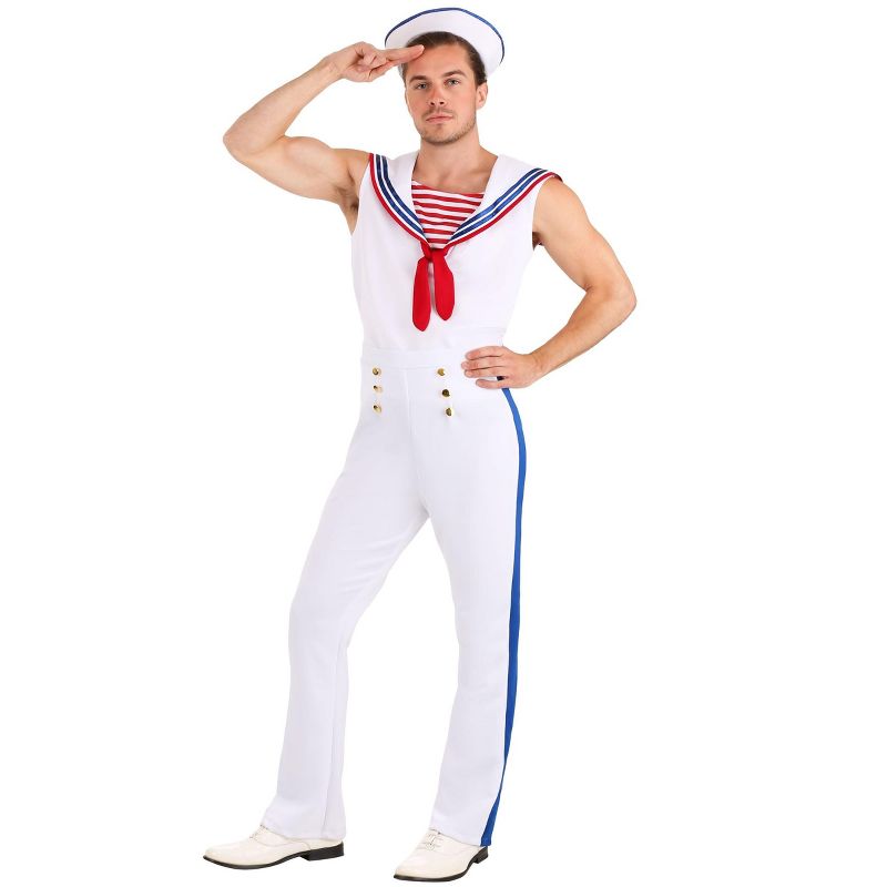 HalloweenCostumes.com First-Class Men's Sailor Costume, 2 of 4