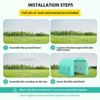 Portable Walking In Tunnel Tent, Bottom Widening Design, 2 Full-Opening Roller Zippered Door & 8 Screen Windows, Greenhouses for Outdoors - 4 of 4