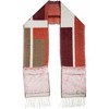 Pavilion Gift Company - Maroon & Tan - 71" Brushed Acrylic Faux Fur Pocket Scarf - Sweaters and Shawls - 4 of 4
