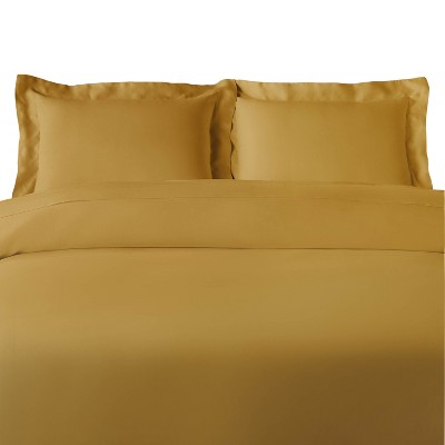 300 Thread Count Rayon From Bamboo Solid 3 Piece Duvet Cover Set by Blue Nile Mills