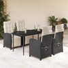 vidaXL Garden Dining Set Black - 2 of 4