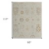 Tan and Gray Wool Floral Hand Knotted Area Rug - 3 of 4