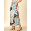 Allegra K Women's Tropical Floral Casual Elastic Waist Wide Leg Palazzo Pants - 2 of 4