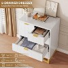 2/3/4/5/6/7 Drawer Dresser with Metal Legs, Wood Dressers Chest Organizer with Wide Storage, Modern Chest of Drawers for Bedroom, Living Room,Hallway - 4 of 4