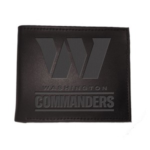 Evergreen NFL Washington Commanders Black Leather Bifold Wallet Officially Licensed with Gift Box - 1 of 1