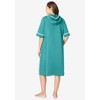Dreams & Co. Women's Plus Size Short French Terry Robe - 3 of 4