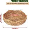 BRINJOY 8.5" Woven Rattan Bowl - Handmade Storage Tray for Bread, Fruits, Keys, Kitchen & Entryway Decor (8.5x2.2 inch) - 2 of 4