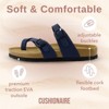 CUSHIONAIRE Luna Cork Footbed Women's Sandals-Comfortable Slip-On Slides with Adjustable Straps & Memory Foam|Beach Essential Summer Sandals for Women - 4 of 4