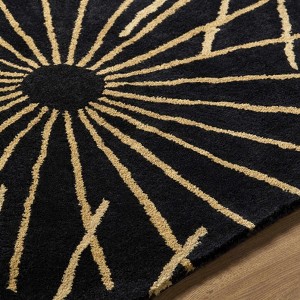 Hauteloom Clover Black Modern Wool Rug - 1 of 4