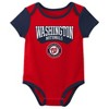 MLB Washington Nationals Infant Boys' 3pk White Bodysuit - 4 of 4