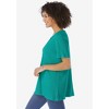 Woman Within Plus Size Split-Neck Henley Thermal Tee - 4 of 4