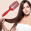 Unique Bargains Tangle Hair Brush Paddle Detangler for All Hair Types Black - 2 of 4
