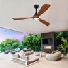 Solid Wood Ceiling Fan With Remote And LED Light, Modern Ceiling Fan With Reversible DC Motor And 6 Speed Control For Bedroom Living Spaces - 2 of 4