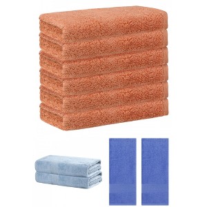 REGALWOVEN Absorbent Solid Bath Hand Face Cloths Cotton Towels 3 Piece Sets - 1 of 4
