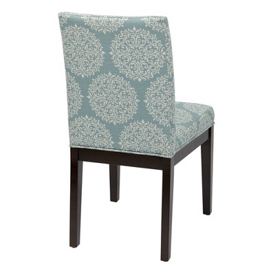 High Gabrielle Sky Linen and Wood Upholstered Parsons Side Chair