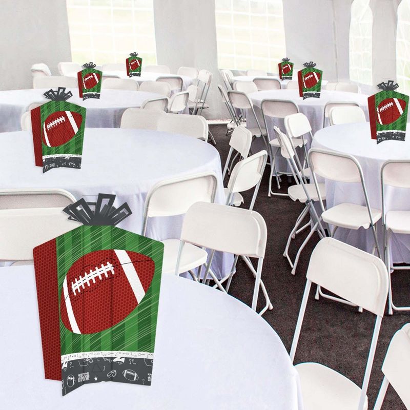 Big Dot of Happiness End Zone - Football - Table Decorations - Baby Shower or Birthday Party Fold and Flare Centerpieces - 10 Count, 5 of 8