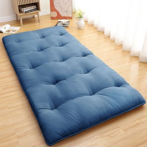 Solid Japanese Floor Mattress Indoor Furniture Living Room Bedroom Futon Mattress, Foldable & Portable Tatami Mat Roll Up Camping Mattress Pad - 1 of 4