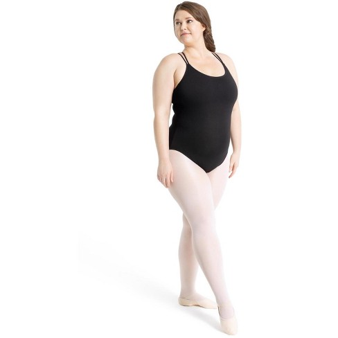 Capezio Black Women's Camisole Leotard With Clear Transition Straps, X-small  : Target