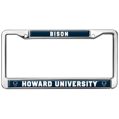 Howard Bison Logo Full Size Standard License Plate Metal Frame