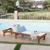 GULCHES Outdoor Chaise Lounge: Relax in Style with Sustainable Acacia Wood, Comfortable Mesh Seat, Perfect for Summer Naps, Reading£¬White - 3 of 4