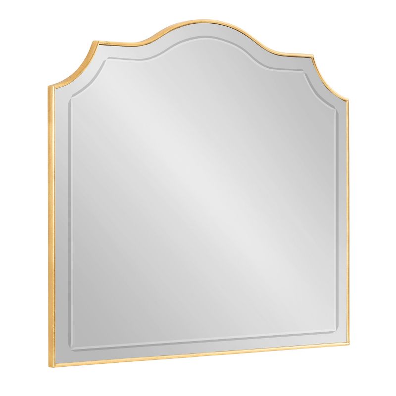 Kate &#38; Laurel All Things Decor 32&#34;x28&#34; Hollyn Arched Wall Mirror Gold, 1 of 8