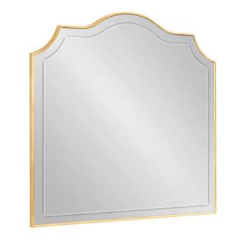 Kate & Laurel All Things Decor 32"x28" Hollyn Arched Wall Mirror Gold