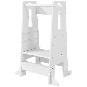 Aghana Digitals 3-Level Height Adjustable Toddler Standing Tower with Safety Rail & Handlebar, - 1 of 4