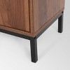 67.25" Gallatin Contemporary Cube Unit Bookcase Walnut - Christopher Knight Home: Iron Legs, 2 Cabinets, 1 Drawer - 4 of 4