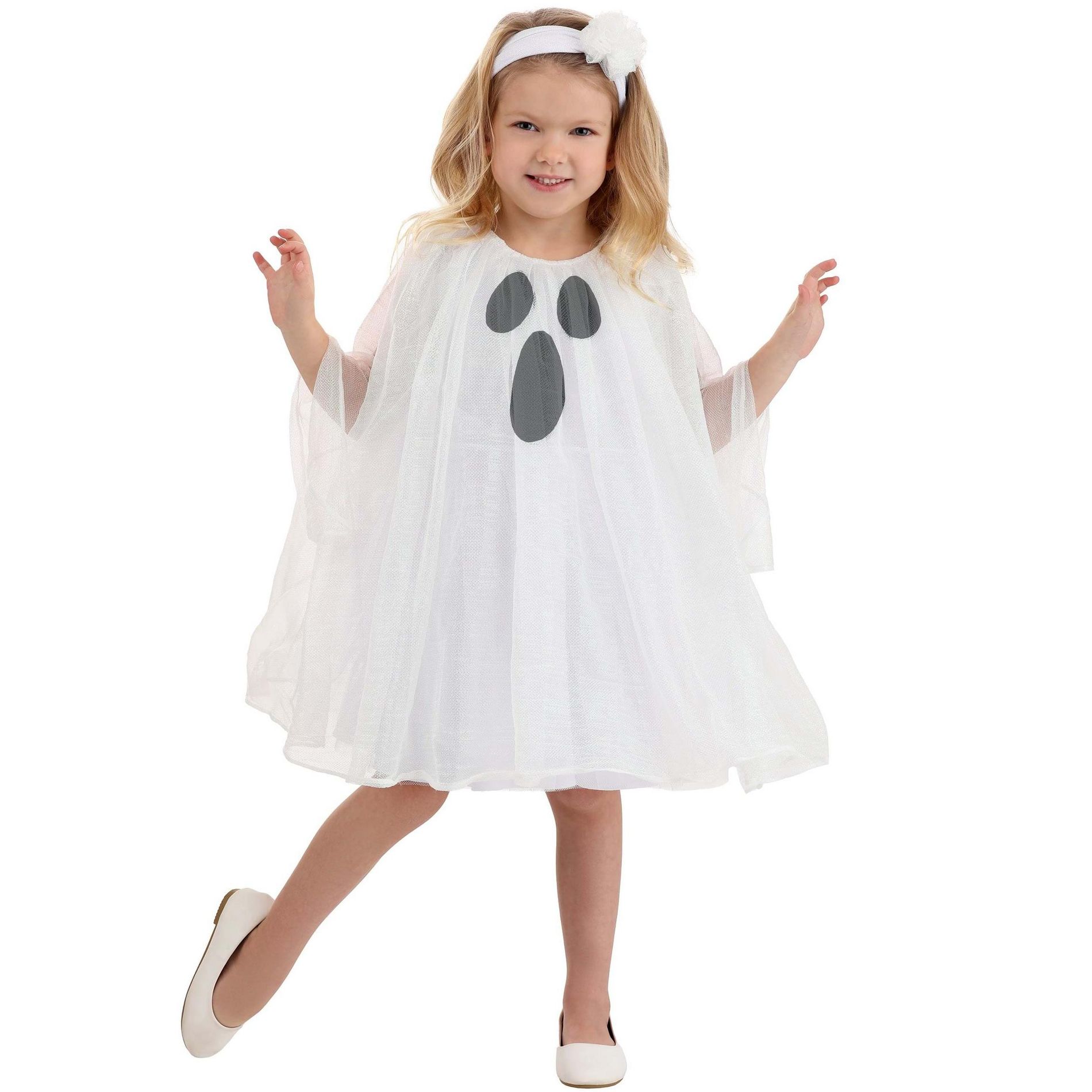 HalloweenCostumes.com Girl's Toddler Ghost Dress Costume