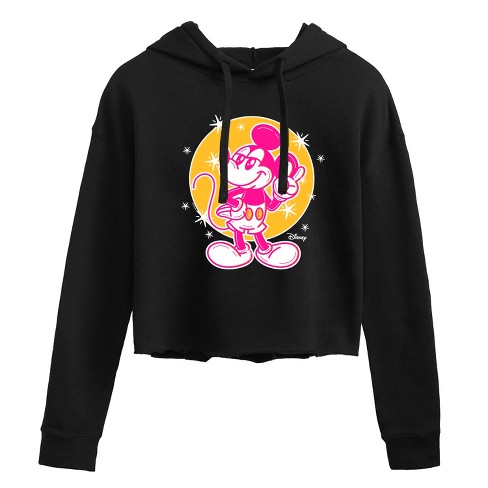 Women's - Disney - Mickey Tribute Cropped Graphic Hoodie - image 1 of 2