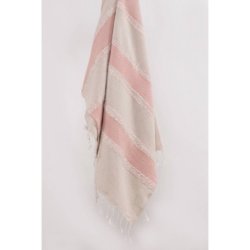 Pink discount stripe throw