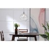 Elegant Lighting Emett 1 light Chrome and Clear glass pendant - 2 of 4