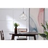 Elegant Lighting Emett 1 light Chrome and Clear glass pendant - image 2 of 4