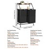Laundry Sorter, Large Laundry Hamper with Metal Frame and Wooden Tabletop, Freestanding Storage Organizer Baskets with Pull-Out - 2 of 4