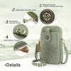 Small Crossbody Bags for Women, Lightweight Vegan Leather Cell Phone Purse, Cute Purses with Tassels - 4 of 4