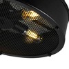 CWI Lighting Tigris 3 Light Drum Shade Flush Mount With Black Finish - 4 of 4