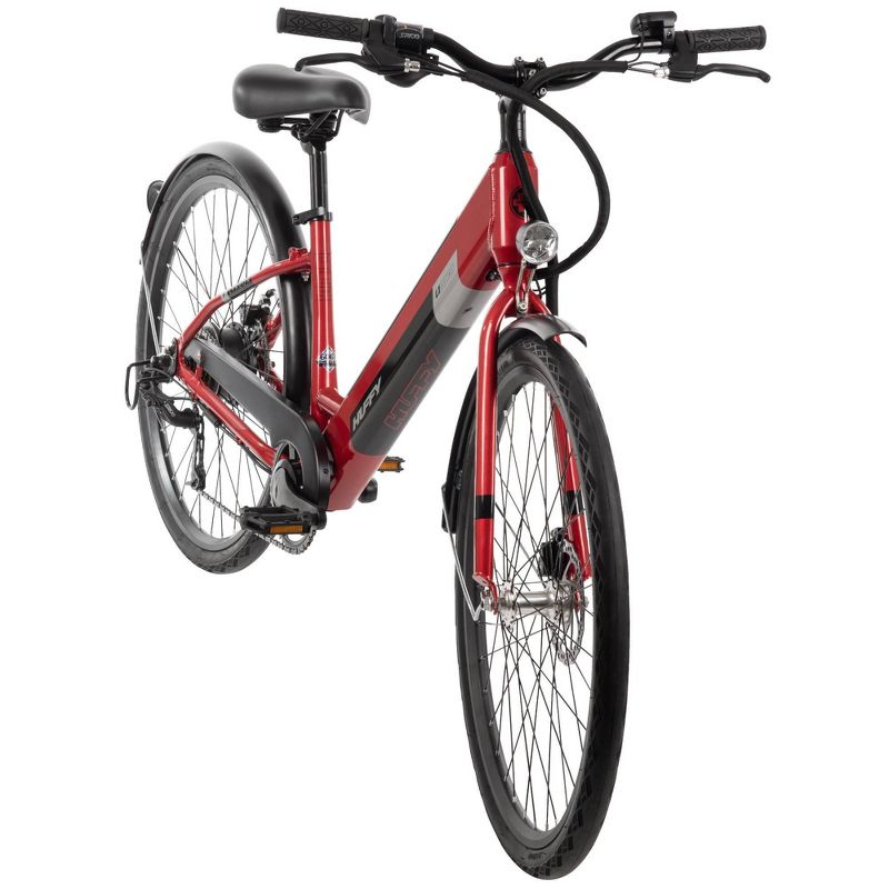 Huffy Adult Lyndon 27.5&#34; Step Through Hybrid Electric Bike - Red, 4 of 19