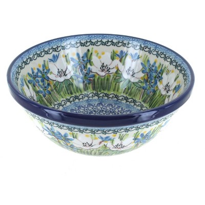 Blue Rose Polish Pottery Song of Spring Cereal/Soup Bowl