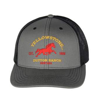Yellowstone Adult Dutton Ranch Montana EST. 1886 Adjustable Snapback Hat OSFM Grey