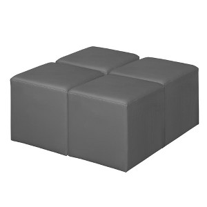 Regency,Jean Square Vinyl Ottoman (Set of 4) - 1 of 3