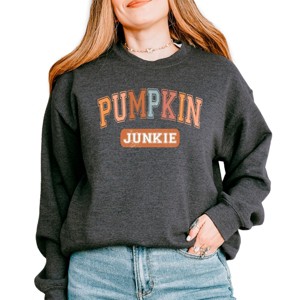 Simply Sage Market Varsity Pumpkin Junkie Sweatshirt - 1 of 4