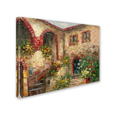 Trademark Fine Art - Masters Fine Art 'Tuscany Courtyard'