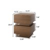 POVISON Mid-century Modern Square Side Table, 15.74'' Wood End Table, Walnut Color, Fully Assembly - 4 of 4
