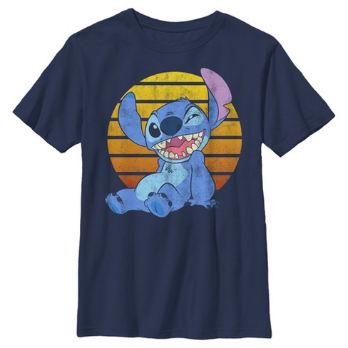 Boy's Lilo & Stitch Experiment 626 Retro Sunset Smile T-Shirt - image 1 of 4