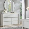 SinCiDo Modern 7 Drawers Dresser 47" Wide Chests of Drawers w/ Curved Profile Design Natural Texture for Bedroom,Living Room,White - 3 of 4