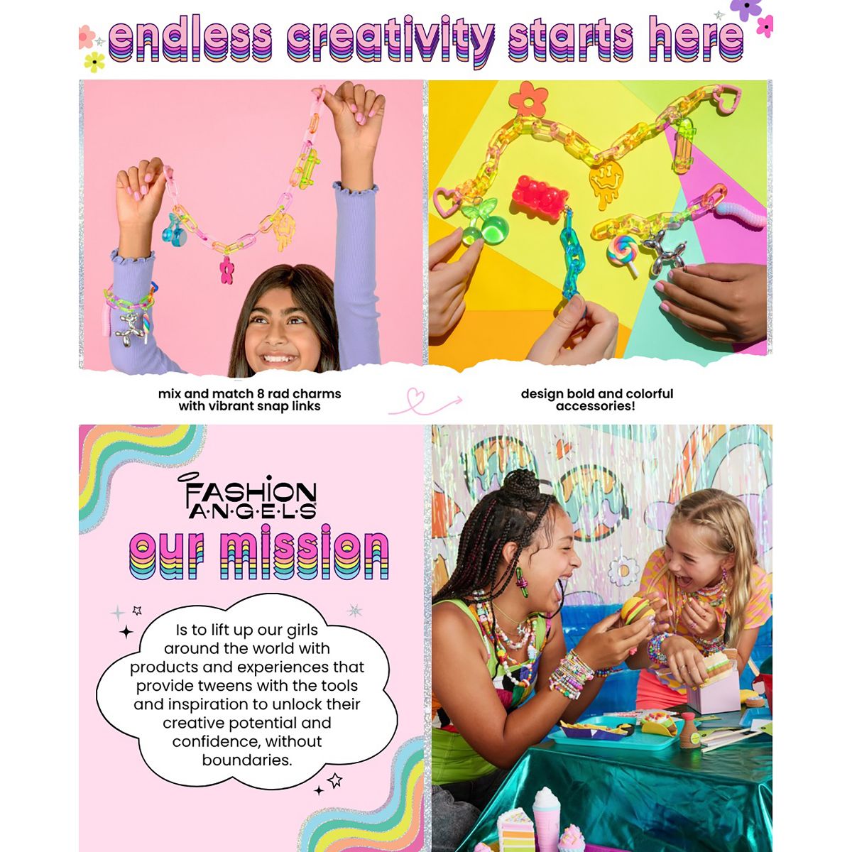 Fashion Angels: Chunky Charms & Chains - So Rad - Accessory Design Kit, Kids 8+ - thumbnail 7